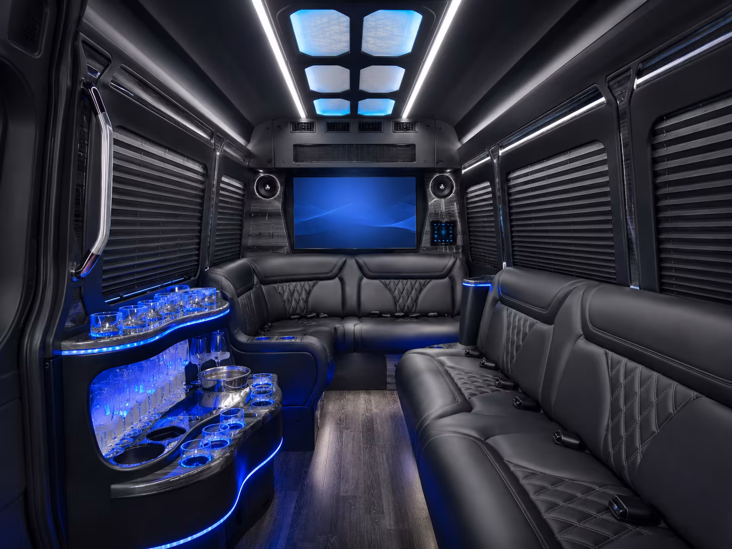 richmond 50 passenger party bus inside